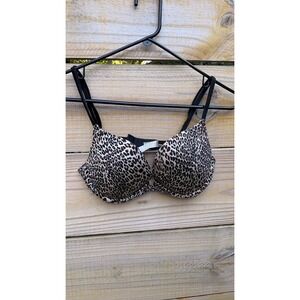 Victoria's Secret Very Sexy Push-Up Bra Leopard Animal Print Tan Black 34C